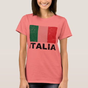 Camiseta Bandera del vintage de Italia