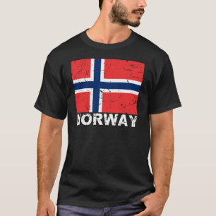 Camiseta Bandera del vintage de Noruega