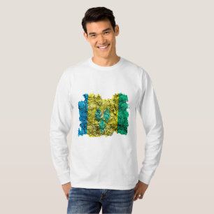 Camiseta Bandera del vintage de San Vicente y las