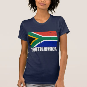 Camiseta Bandera del vintage de Suráfrica