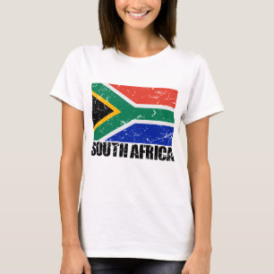 Camiseta Bandera del vintage de Suráfrica