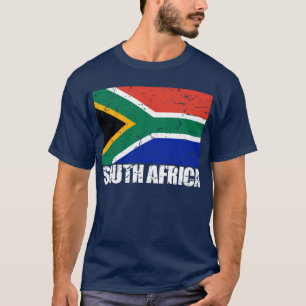 Camiseta Bandera del vintage de Suráfrica