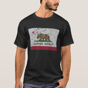 Camiseta Bandera del vintage del estado de California