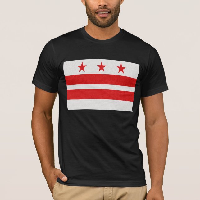 Camiseta Bandera del Washington DC - distrito de Columbia (Anverso)