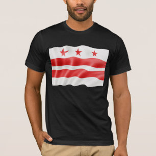 Camiseta Bandera del Washington DC que agita - distrito de
