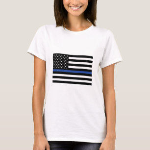 Camiseta Bandera delgada de la línea azul