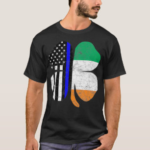 Camiseta Bandera delgada de la Línea Azul Estrella irlandes