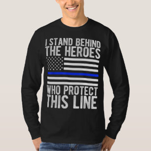 Camiseta Bandera delgada de la Línea Azul - Policía Héroe
