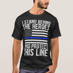 Camiseta Bandera delgada de la Línea Azul - Policía Héroe