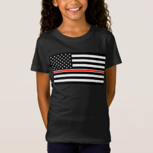 Camiseta Bandera delgada de la línea roja: Monumento conmem