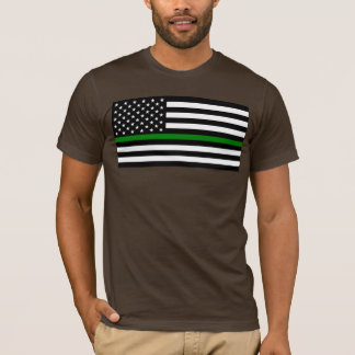 Camiseta Bandera delgada de la Línea Verde: Veteranos milit