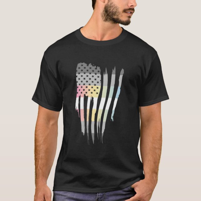 Camiseta Bandera demifluid estadounidense de EE. UU. (Anverso)