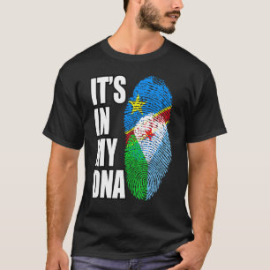 Camiseta Bandera Democrática Congolesa Y Yibutiana Mezcla D