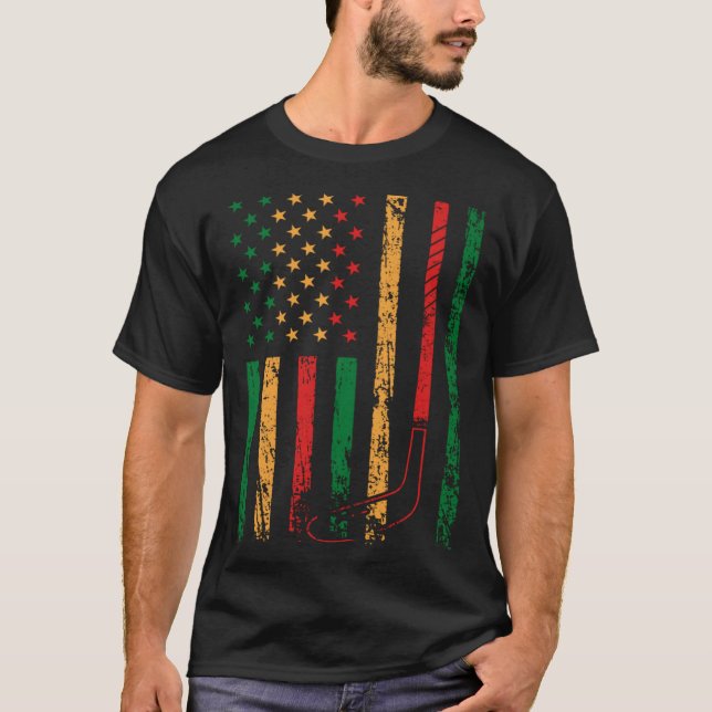 Camiseta Bandera deportiva estadounidense Historia negra me (Anverso)