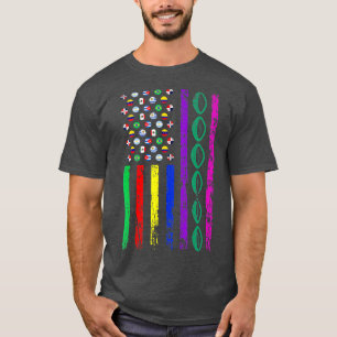 Camiseta Bandera deportiva estadounidense Patrimonio hispan