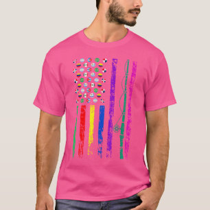 Camiseta Bandera deportiva estadounidense Patrimonio hispan