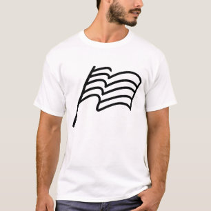 Camiseta Bandera deportiva ondeando minimalista de carreras