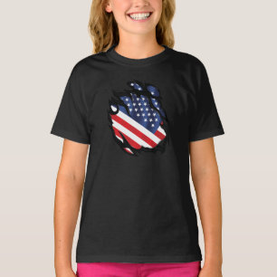 Camiseta Bandera Desgarrada De América