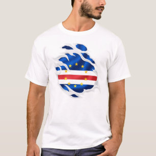 Camiseta Bandera desgarrada de Cabo Verde