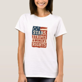 Camiseta Bandera desgastada de estrellas, barras y derechos