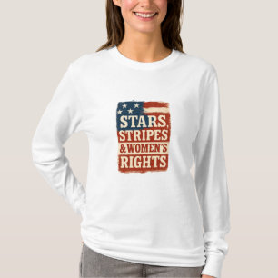 Camiseta Bandera desgastada Estrellas, Franjas y Derechos d