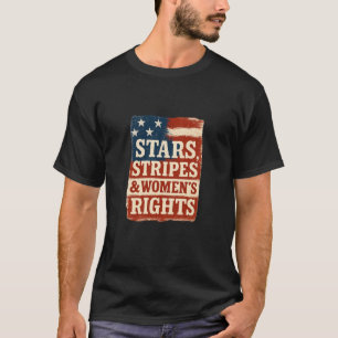 Camiseta Bandera desgastada Estrellas, Franjas y Derechos d
