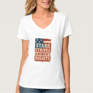 Camiseta Bandera desgastada Estrellas, Franjas y Derechos d