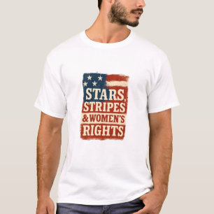 Camiseta Bandera desgastada Estrellas, Franjas y Derechos d