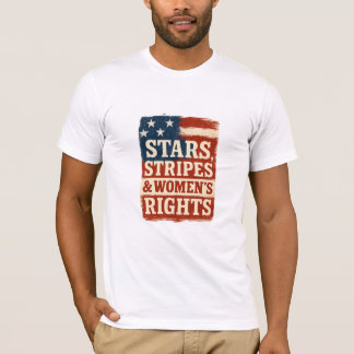 Camiseta Bandera desgastada Estrellas, Franjas y Derechos d