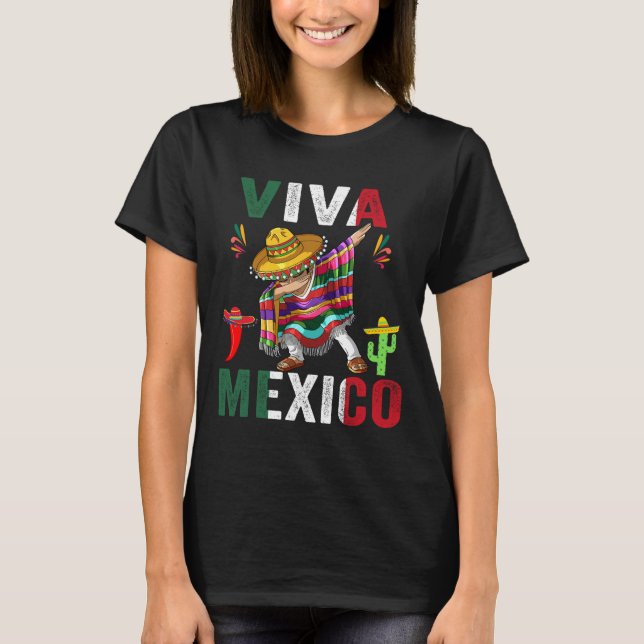 Camiseta Bandera Día de la Independencia de México Hombres  (Anverso)