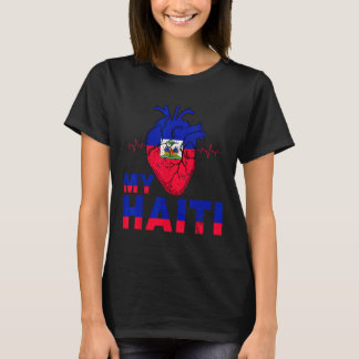 Camiseta Bandera Día Haitiano Vintage Love Heart Haiti Heri