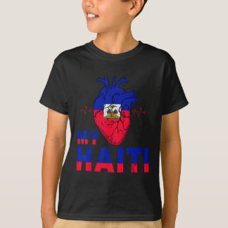 Camiseta Bandera Día Haitiano Vintage Love Heart Haiti Heri