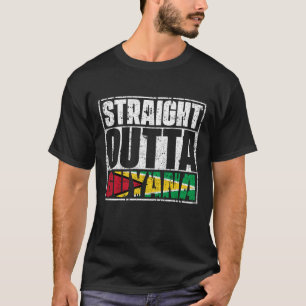 Camiseta Bandera directa fuera de Guyana