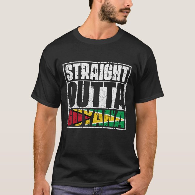 Camiseta Bandera directa fuera de Guyana (Anverso)