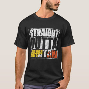 Camiseta Bandera directamente fuera de Bután