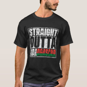 Camiseta Bandera directamente fuera de Madagascar