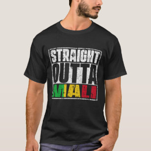 Camiseta Bandera directamente fuera de Mali