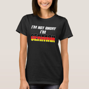Camiseta Bandera divertida de Alemania No estoy enojado Soy