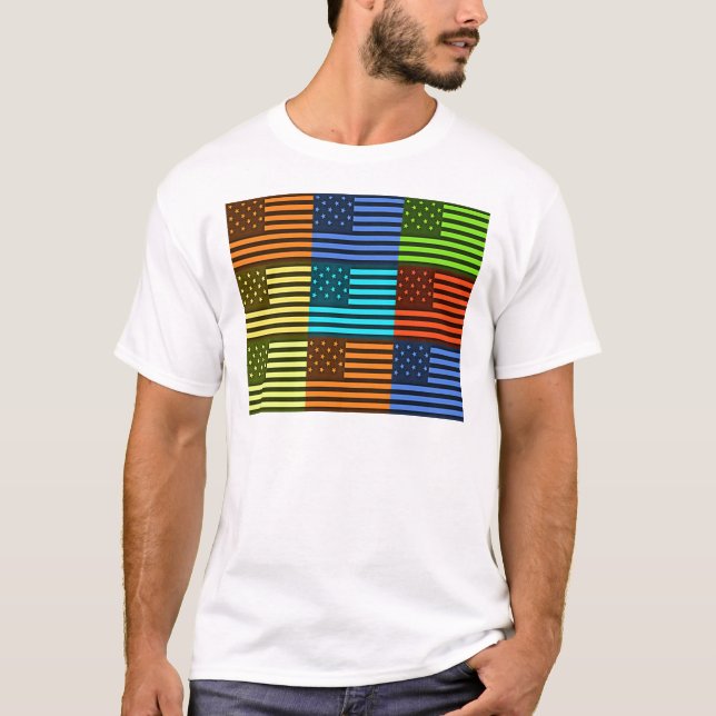 Camiseta Bandera divertida de Estados Unidos (Anverso)