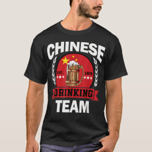 Camiseta Bandera divertida de la fiesta de bebida china