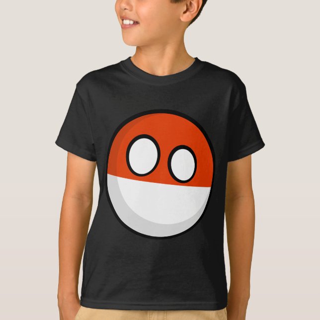 Camiseta Bandera divertida de la pelota de campo de Polandb (Anverso)