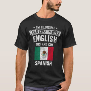 Camiseta Bandera divertida de México en inglés y español