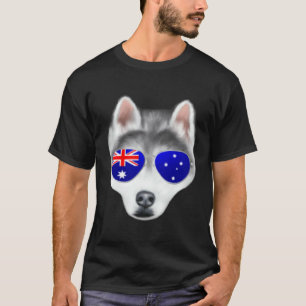 Camiseta Bandera divertida de OZ Husky siberiano Perro Aust
