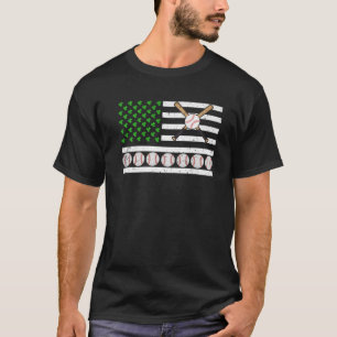 Camiseta Bandera divertida irlandesa americana de béisbol S