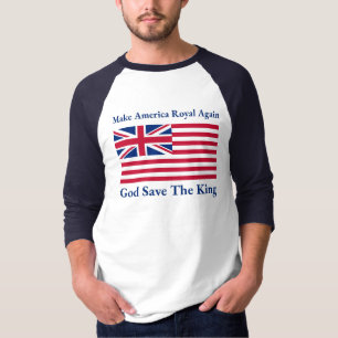 Camiseta Bandera Divertida Roja Azul Haz que América Vuelva