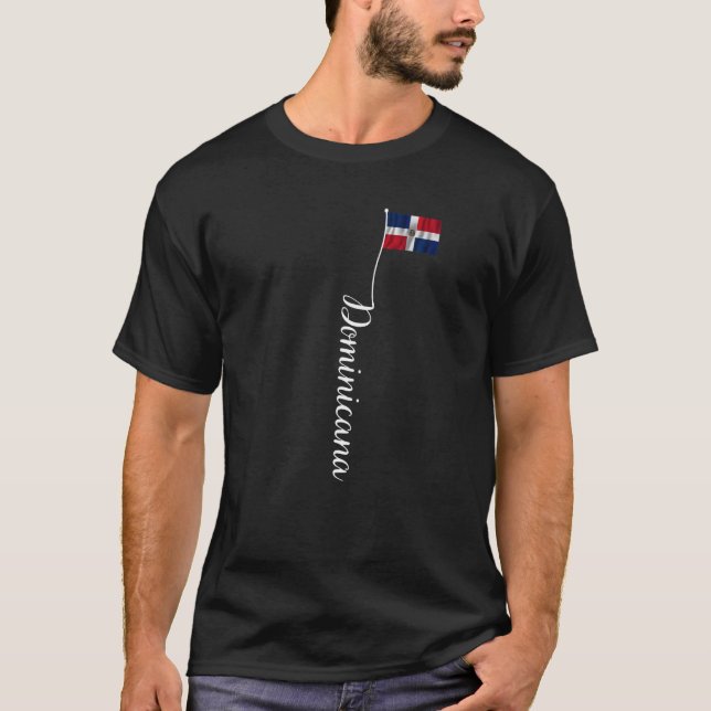 Camiseta Bandera Dominicana Firma Bandera República Dominic (Anverso)