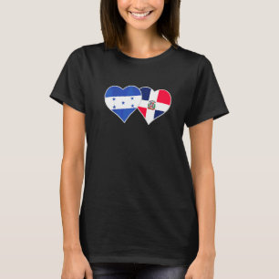 Camiseta Bandera Dominicana Hondureña Corazón Honduras Domi