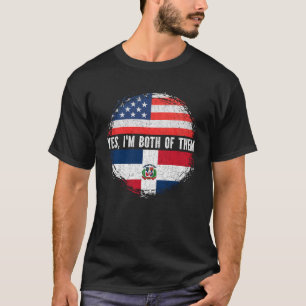 Camiseta Bandera dominicana media dominicana de Estados Uni