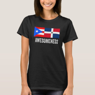 Camiseta Bandera dominicana media puertorriqueña Boris Domi