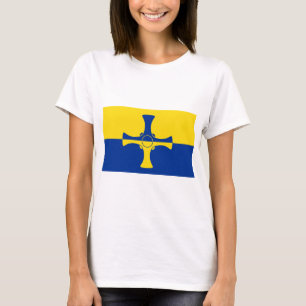 Camiseta Bandera Durham (condado de Inglaterra, Reino Unido